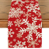 Artoid Mode Navy Blue Snowflakes Christmas Table Runner, Seasonal Winter Holiday Kitchen Dining Table Decoration for Home Party Decor 13×72 Inch