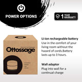 Ottoman Foot Massager by Ottossage, Massaging Ottoman with Removable Lid Provides Air Compression, Shiatsu kneading, Intense Vibration and Heat Therapy. Extra Powerful with Upgraded li-ion Battery.