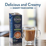 SOWN Organic Oat Creamer Unsweetened – Barista Oat Milk Non Dairy Coffee Creamer – Plant Based, Dairy-Free, Vegan, 0g Added Sugar, Gluten-Free, Non-GMO, Shelf Stable – 32oz (Pack of 6)