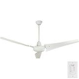 Hampton Bay Industrial 60 Ceiling Fan – White