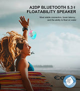 Waterproof Bluetooth Speaker IPX7, Shower Speaker with Dynamic Lights, TWS Mode, Loud Stereo Sound, Robust Bass, Portable Wireless Speaker with 24H Playtime for Kayak, Beach/Trip/Gifts for Unisex