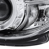 SPEC-D TUNING Dual Halo LED Projector Headlights Glossy Black Housing Smoke Lens Compatible with 2002-2003 Subaru Impreza, Left + Right Pair Headlamps Assembly