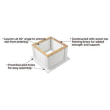 Good Directions Manchester 18 in. x 18 in. x 40 in. Square Vinyl Cupola with Rooster Weathervane