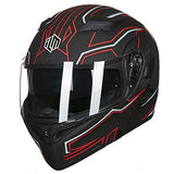 ILM Motorcycle Dual Visor Flip up Modular Full Face Helmet DOT 6 Colors Model 902
