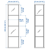 IKEA – Detolf Glass-Door Cabinet, White, 16 3/4×64 1/8